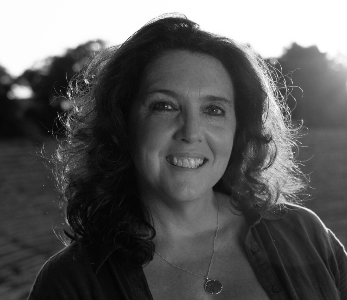 Black and white photo fo Bettany Hughes